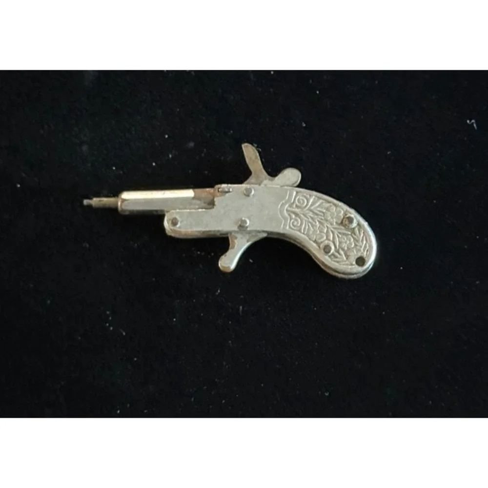 Vintage Miniature 2mm Berloque Pinfire Toy Pistol Japan Collectible‎ Memorabilia